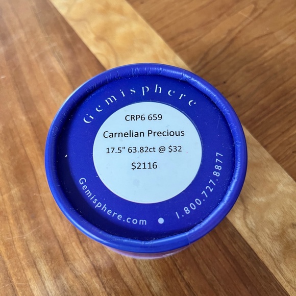 Gemisphere Carnelian Precious Revitalizing Your Being Necklace 17.5" 63.82 ct - Picture 4 of 4